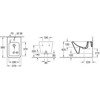 Биде Villeroy Boch Finion 446500R1 подвесное Альпийский белый